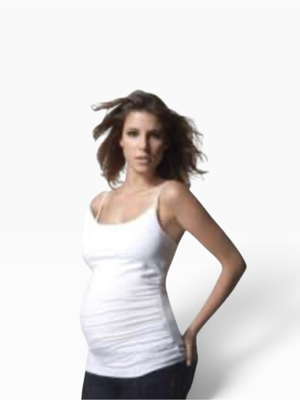 Isabella Oliver Nursing Women's White Maternity Ruched Tank Top - NWT Camisole